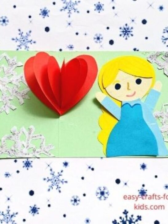 Elsa Heart Pop Up Card