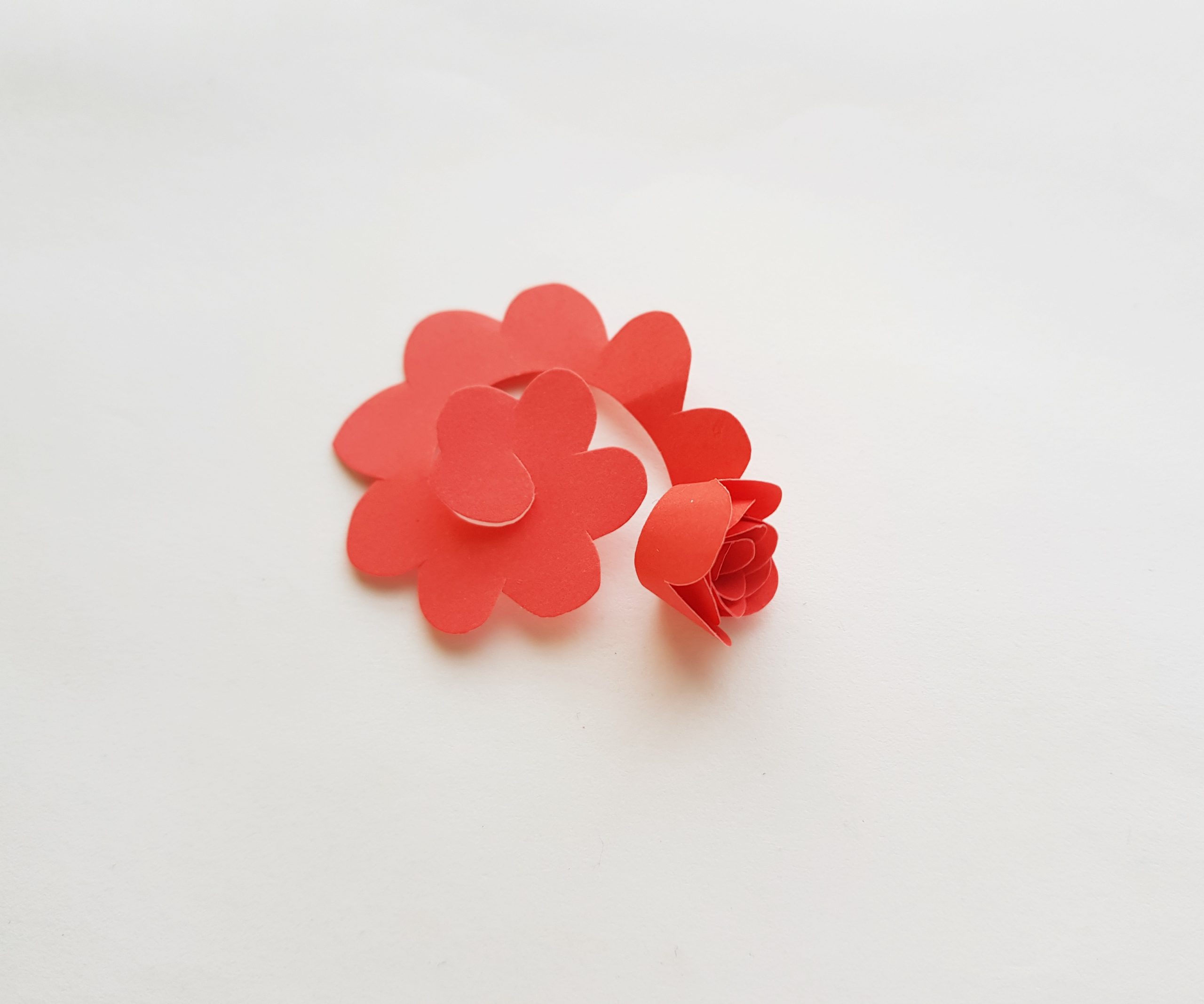 paper rose craft step by step