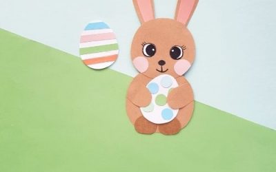 Easter bunny egg craft for 3 year olds