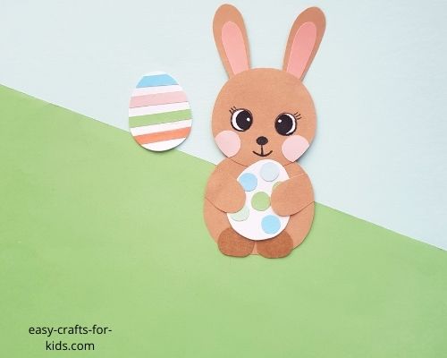 Easter bunny egg craft for 3 year olds