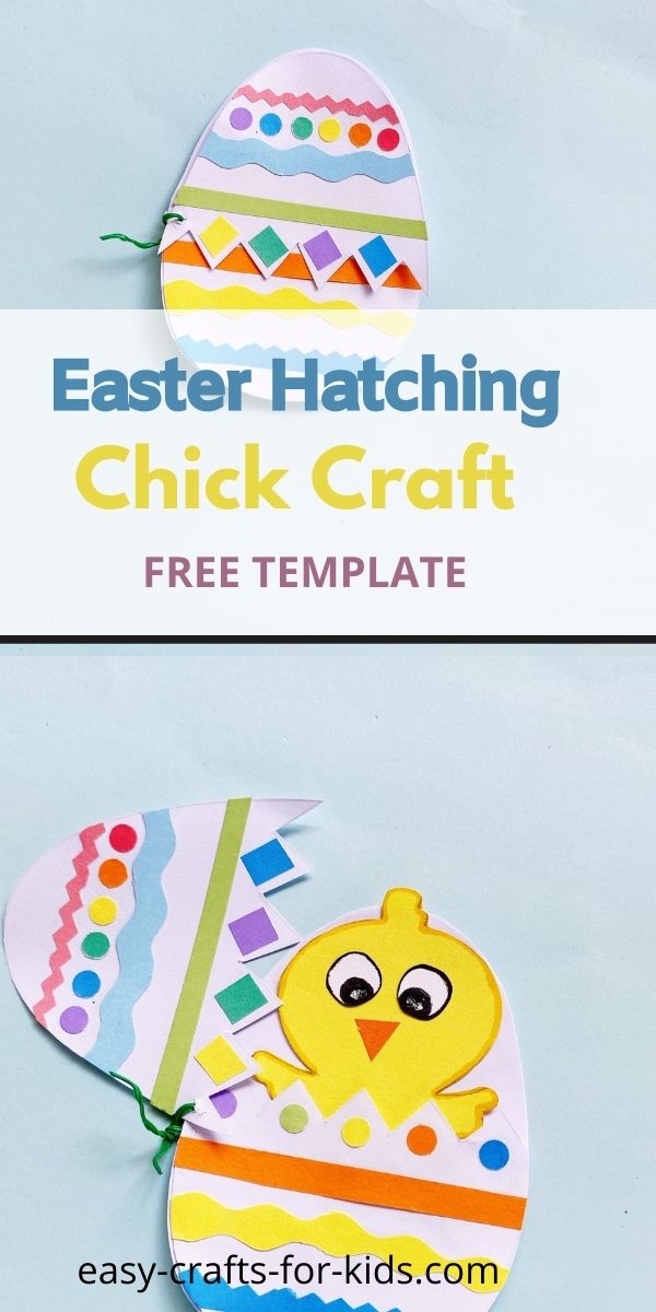 Easter Hatching Chick Craft with Template