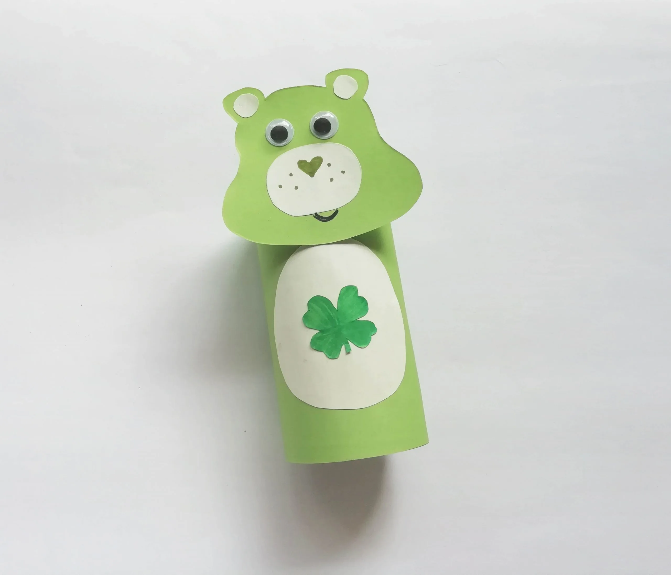 green care bear paper roll craft