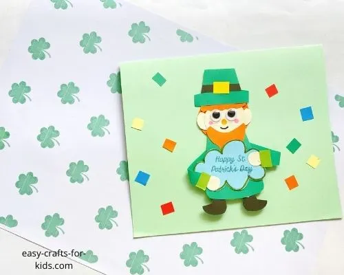 leprechaun pop up card for st patrick's day