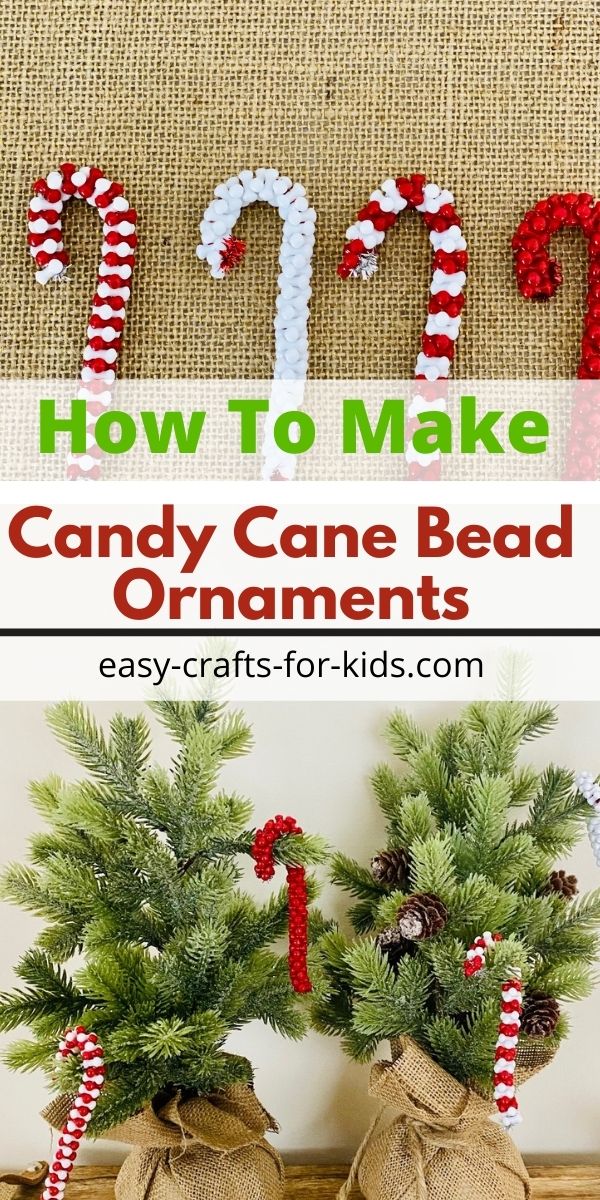 Candy Cane Ornaments with Beads