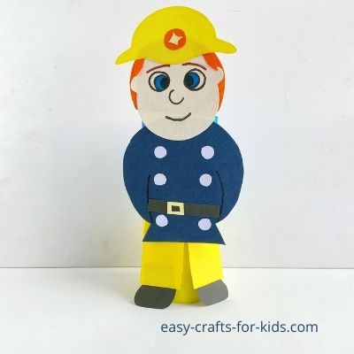 Fireman Sam Toilet Paper Roll Craft