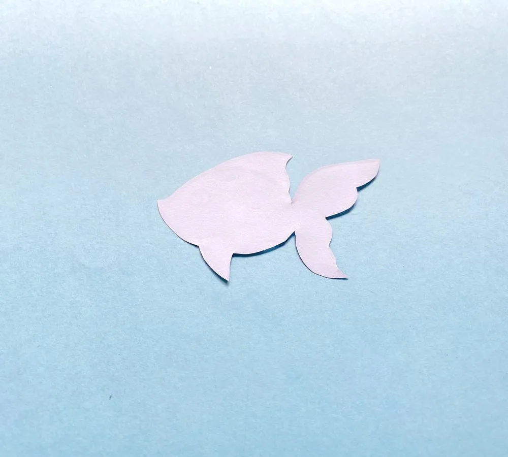 Quilled goldfish craft process