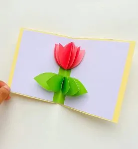 how to make a 3d tulip flower pop up card