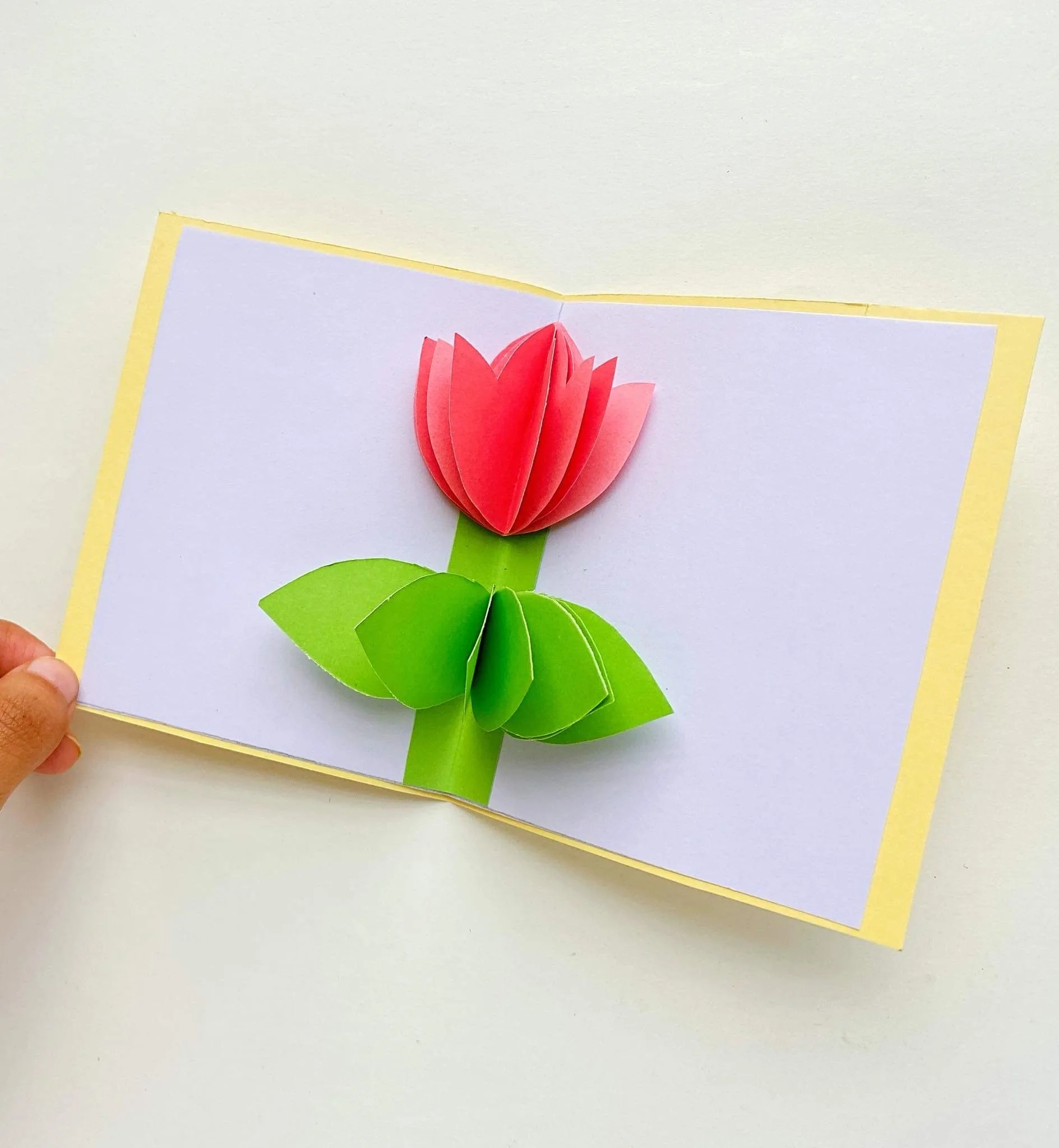how to make a 3d tulip flower pop up card