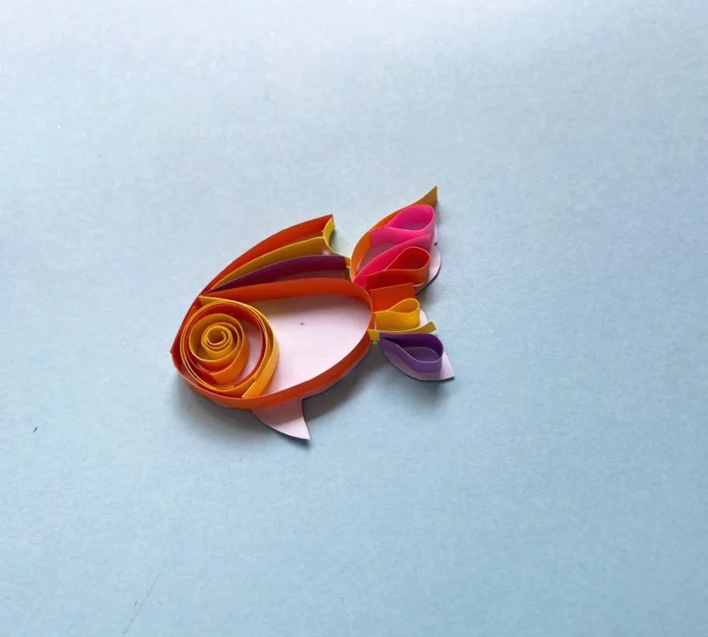 how to make a paper goldfish