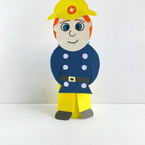 Fireman Sam Craft with Toilet Paper Roll - Easy Crafts For Kids