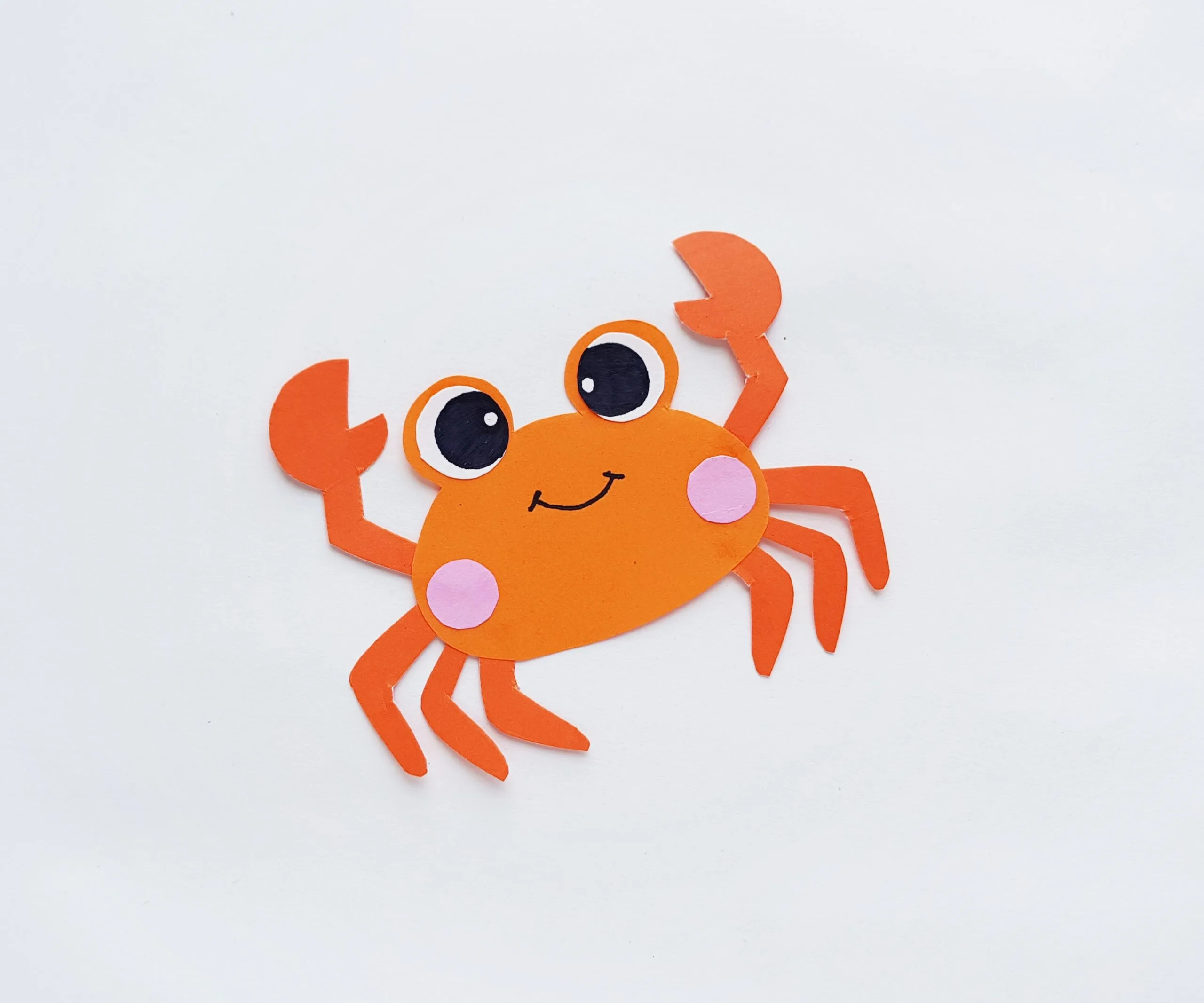 crab paper craft step by step