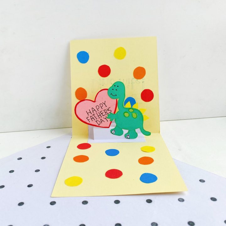 dinosaur pop up card for Father's Day