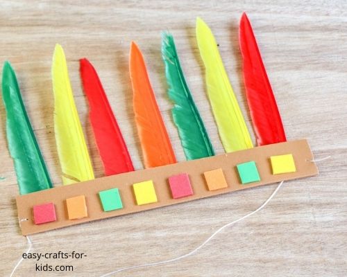 foam Indian headband craft