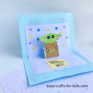 yoda pop up card diy