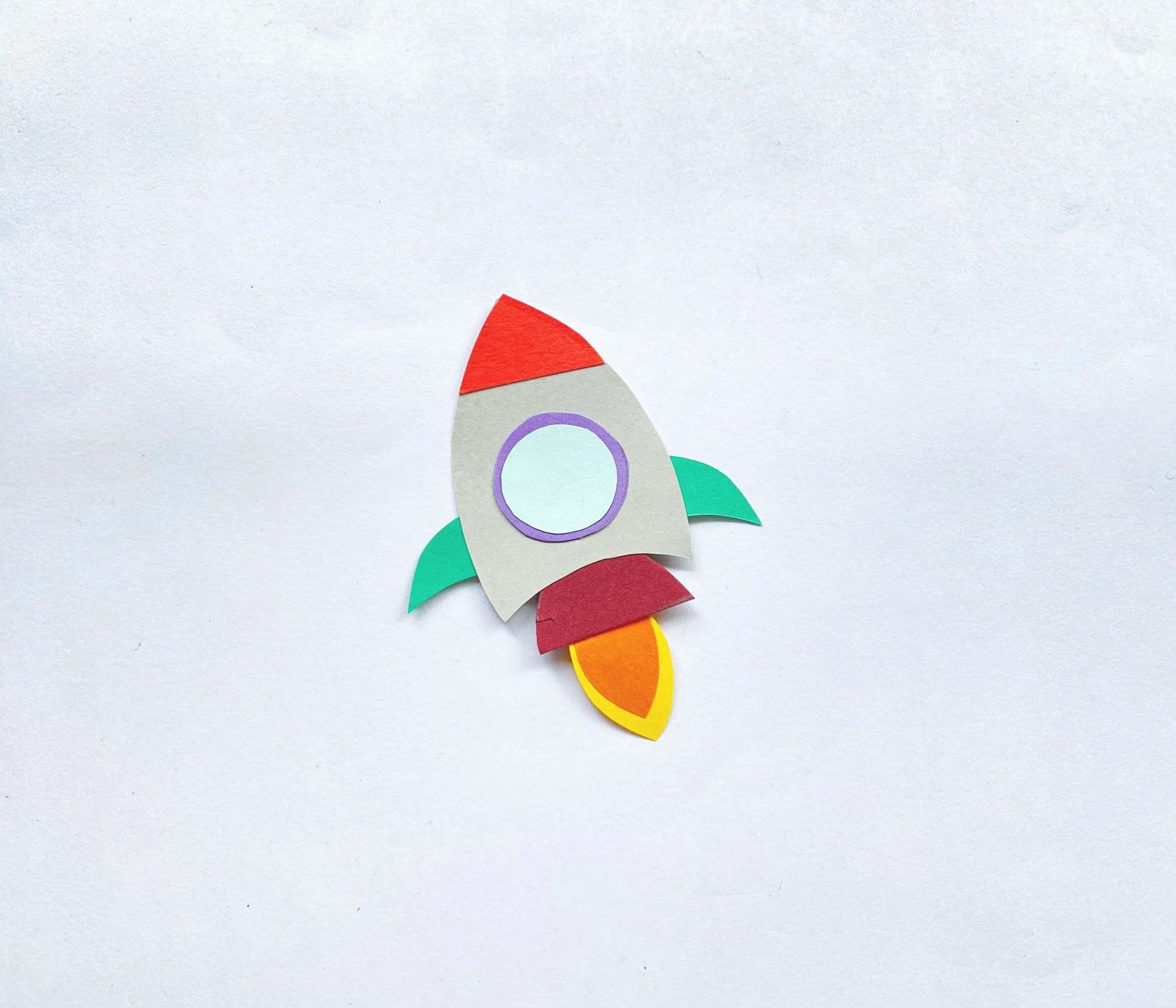 paper rocket craft process