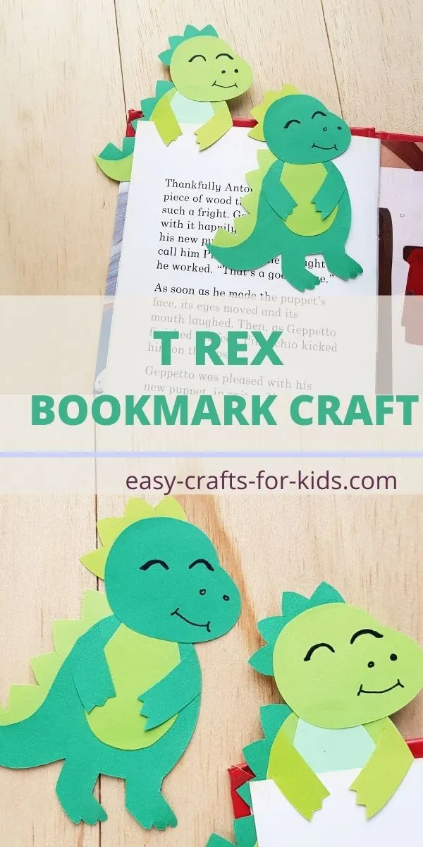 T REX BOOKMARK CRAFT