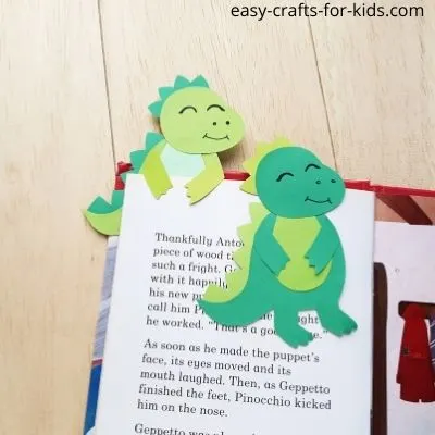 t rex dinosaur bookmark craft