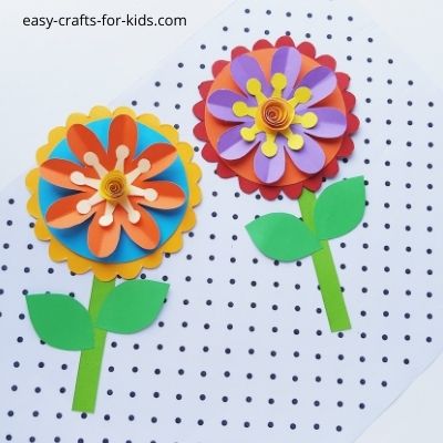 Flower Crafts With Paper - paper crafts for kids 