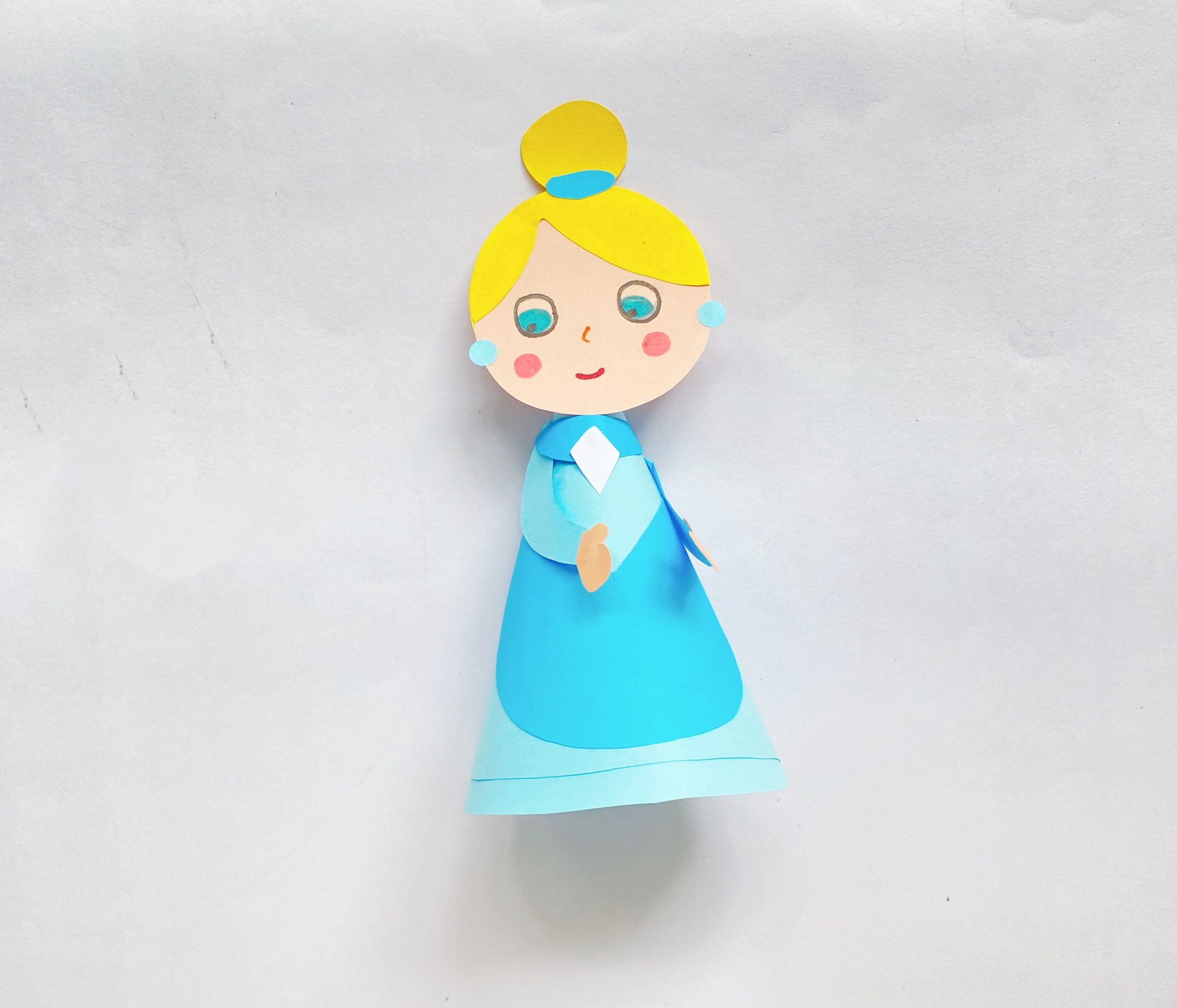 princess paper cone craft for kids