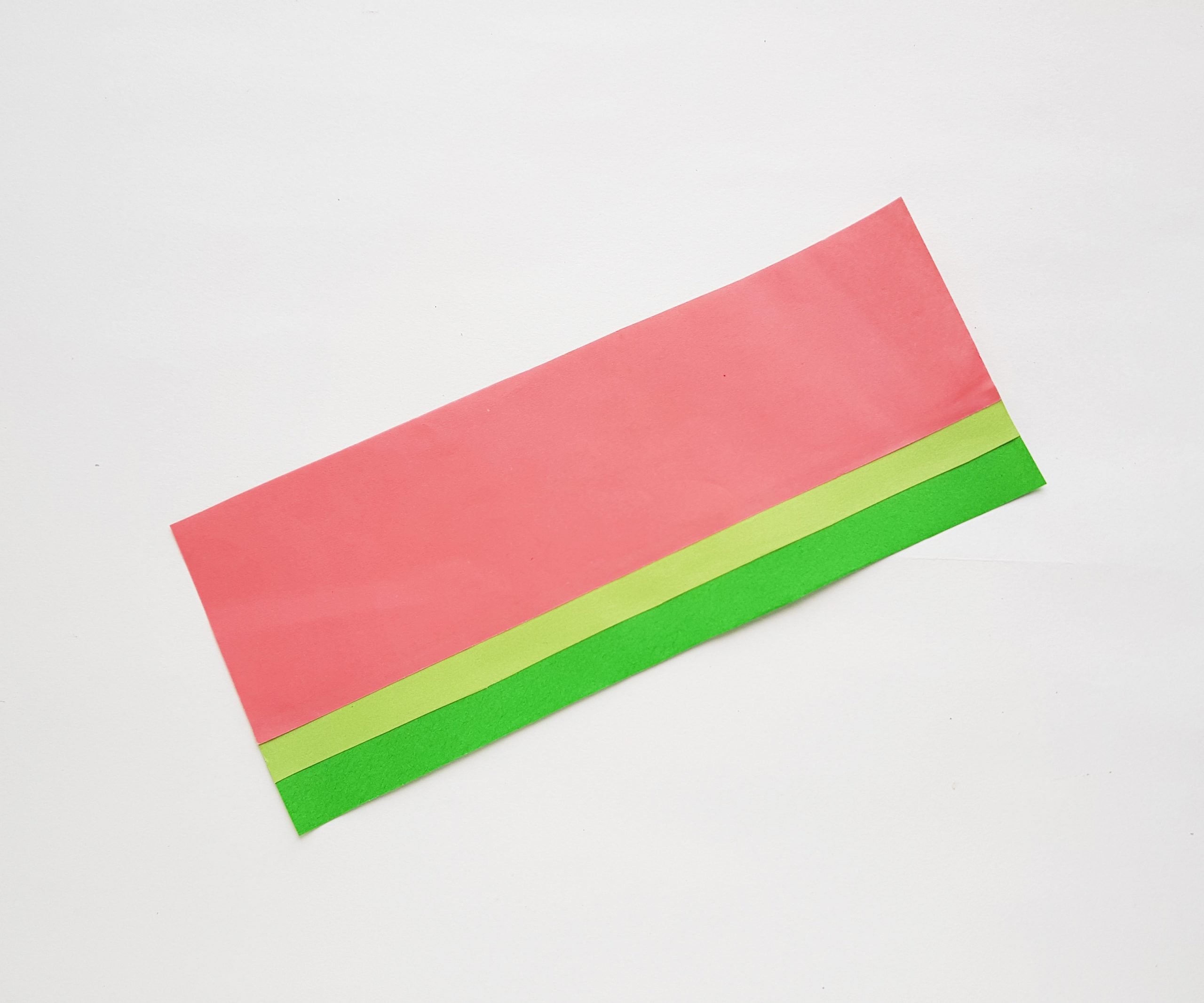 watermelon fan step by step craft with paper and scissors