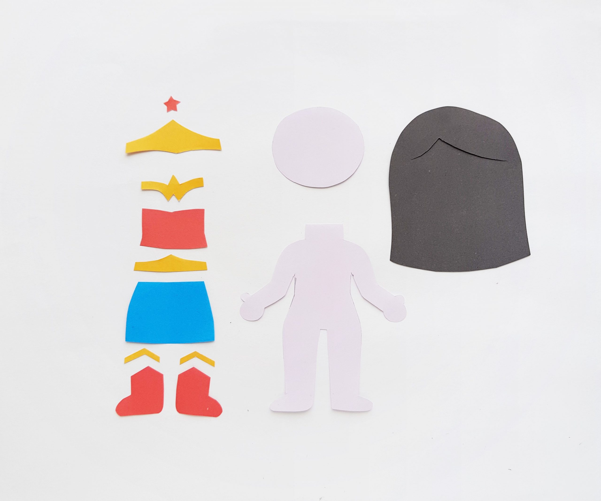 printable wonder woman craft template