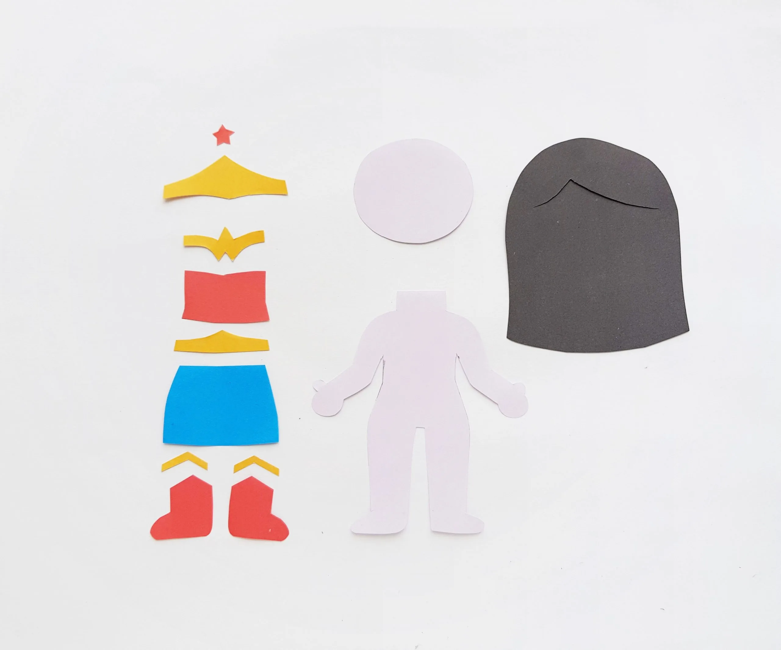 printable wonder woman craft template