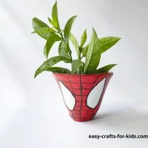 how to paint spiderman on a pot