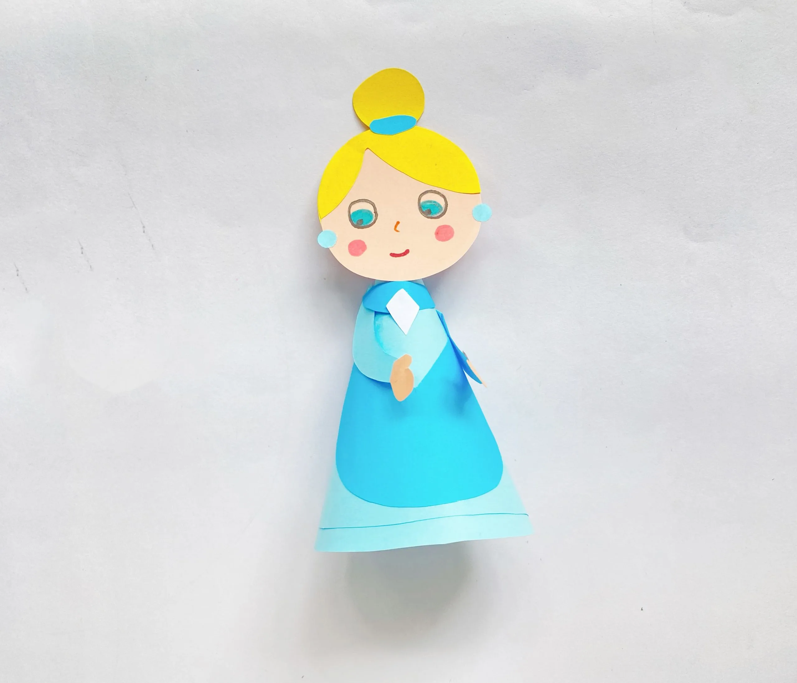 princess paper cone craft for kids