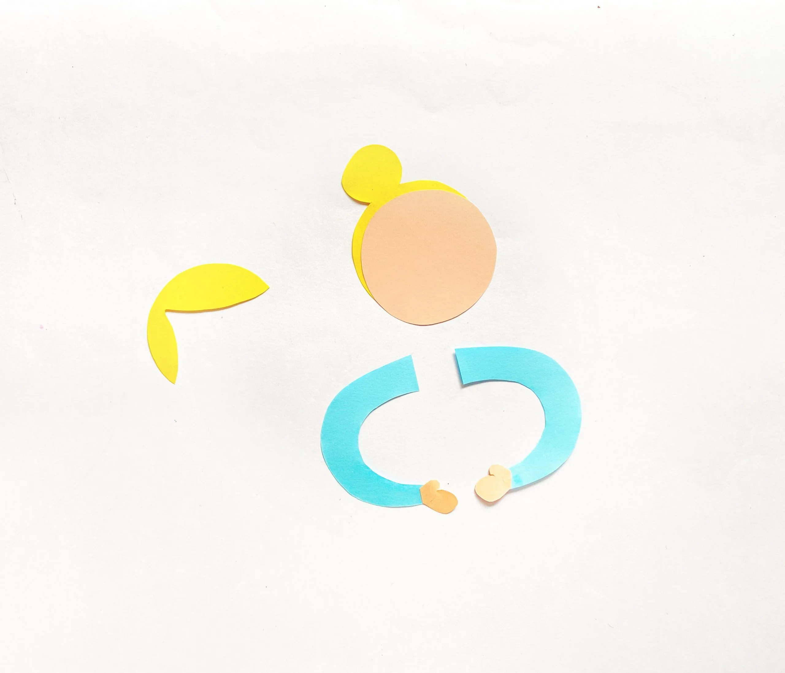 cinderella paper craft with paper and scissors