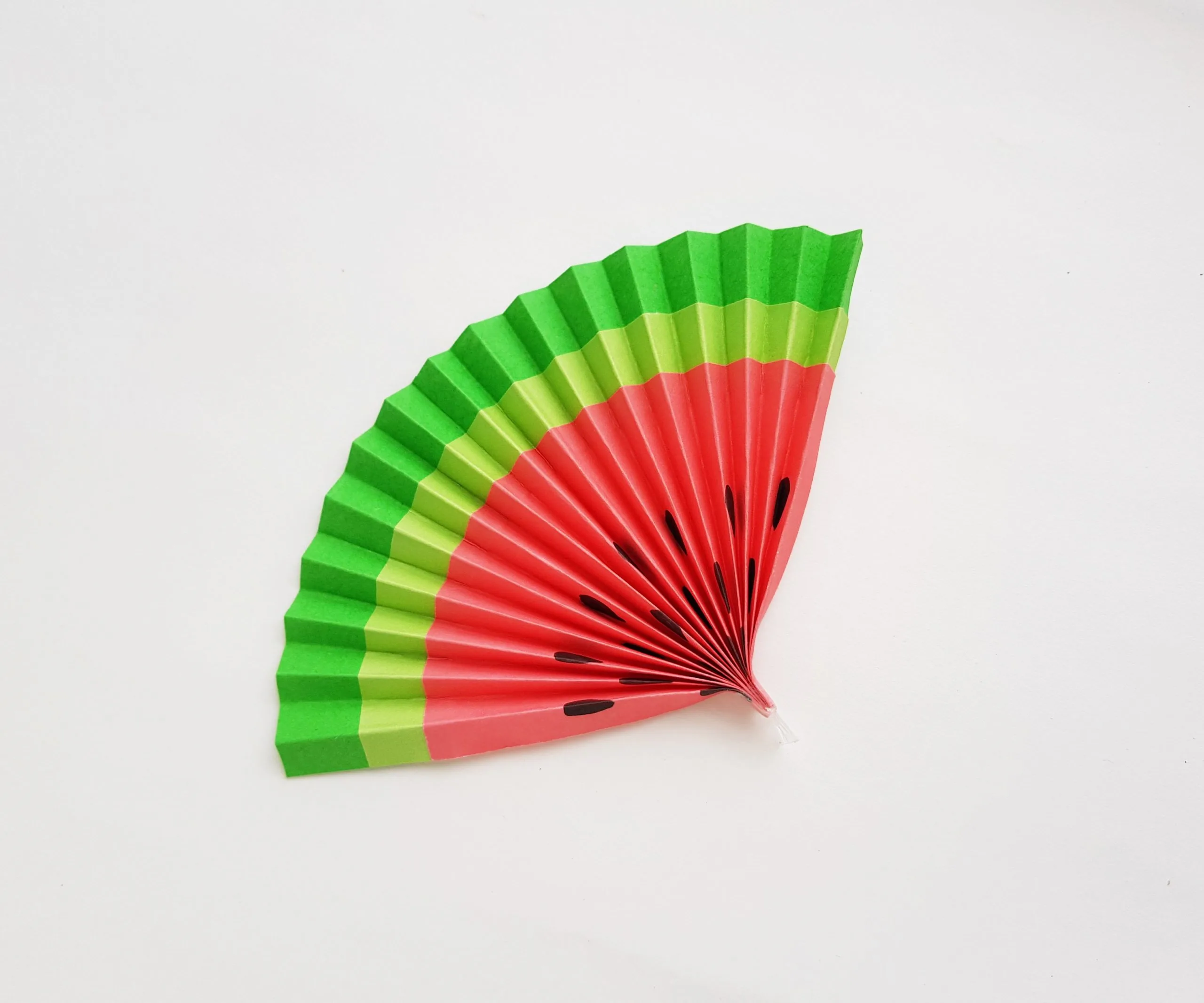 watermelon paper fan craft procedure