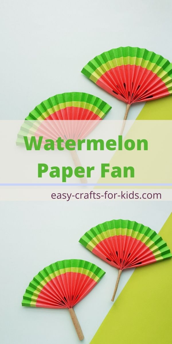 Watermelon Fan Craft with Paper