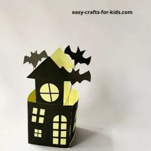 3d haunted house craft for kids