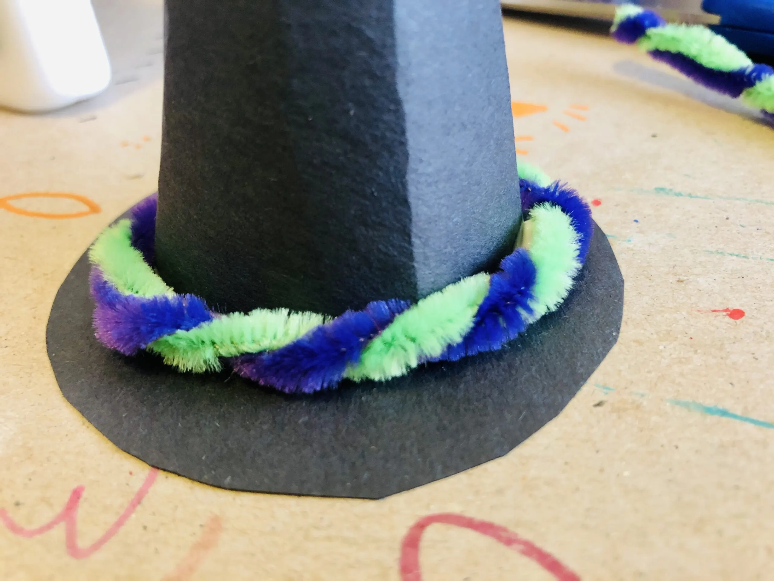 how to make paper witch hat