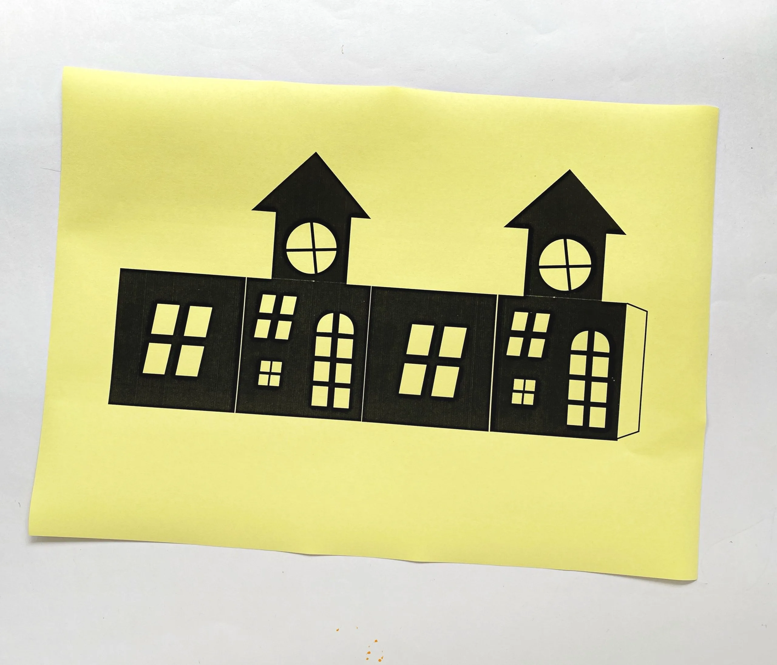 haunted house craft template