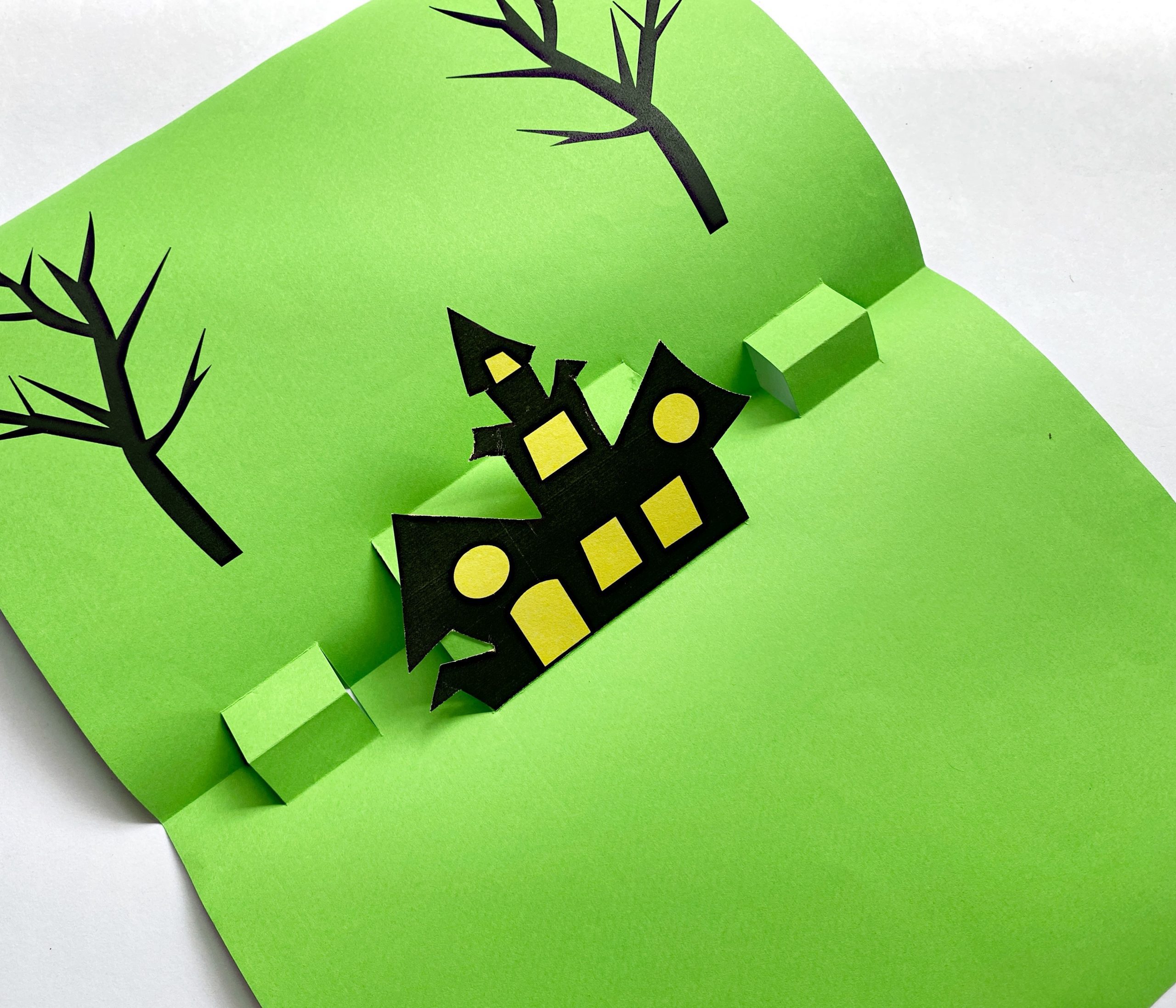 how to decorate a 3D Pop up card for Halloween
