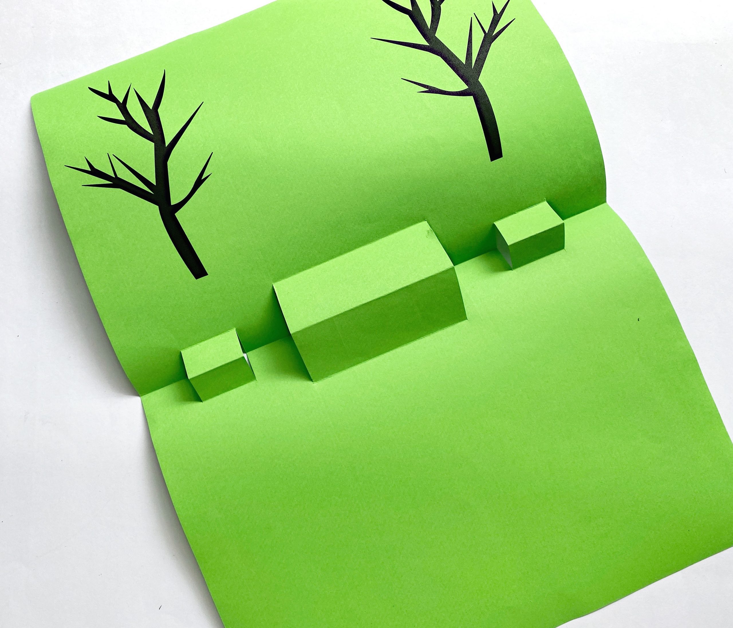 inside of halloween pop up card craft