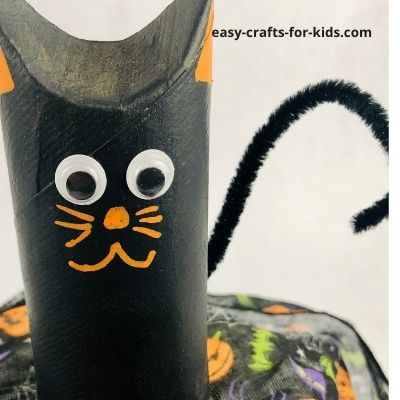 Halloween Cat Craft with Toilet Paper Roll - Easy Crafts For Kids