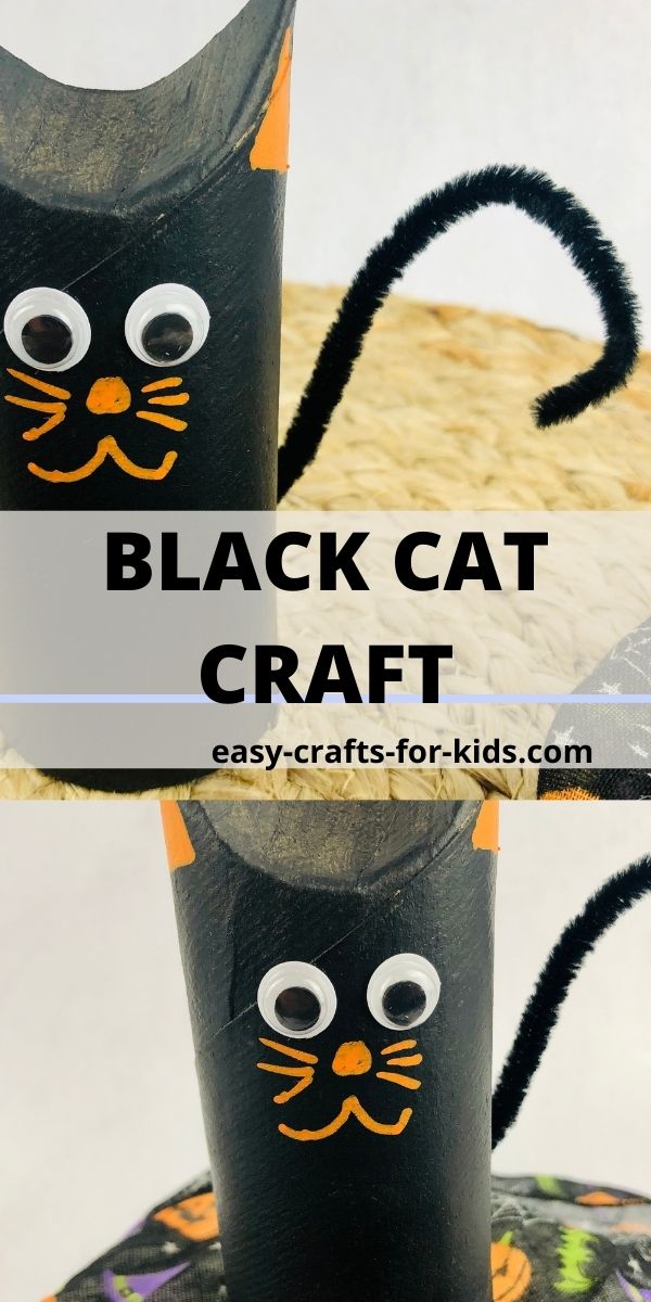 Halloween Cat Craft with Toilet Paper Roll