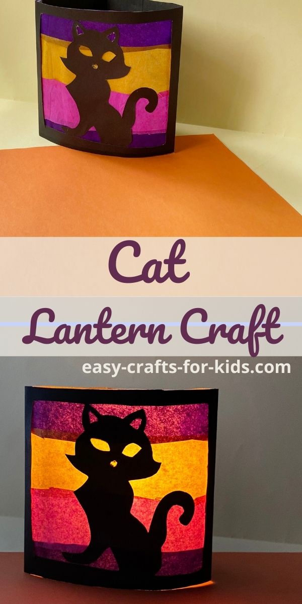Cat Lantern Craft for Halloween