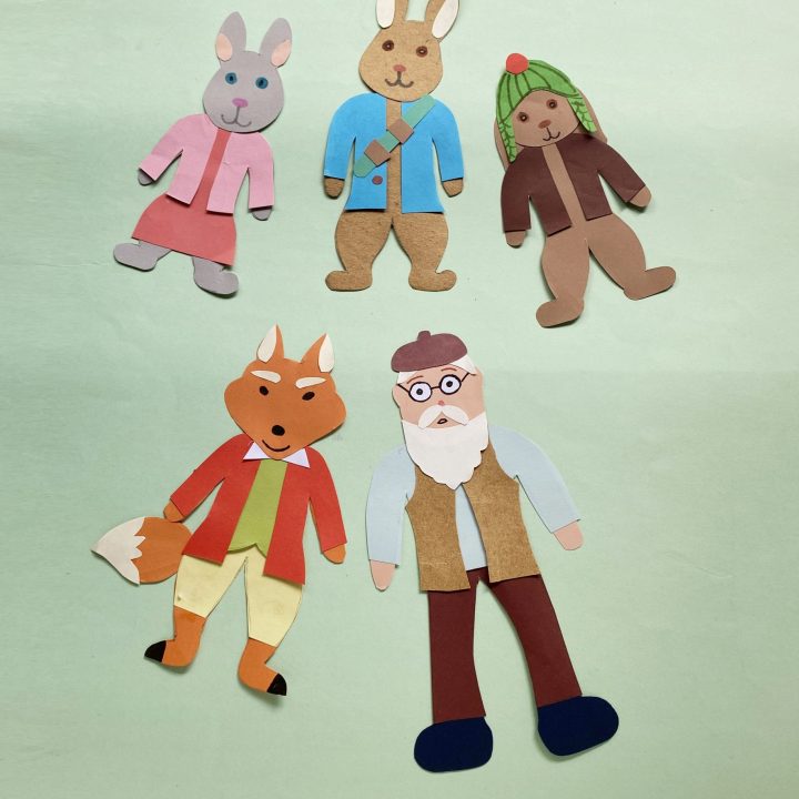 how to make Peter Rabbit puppets for kids
