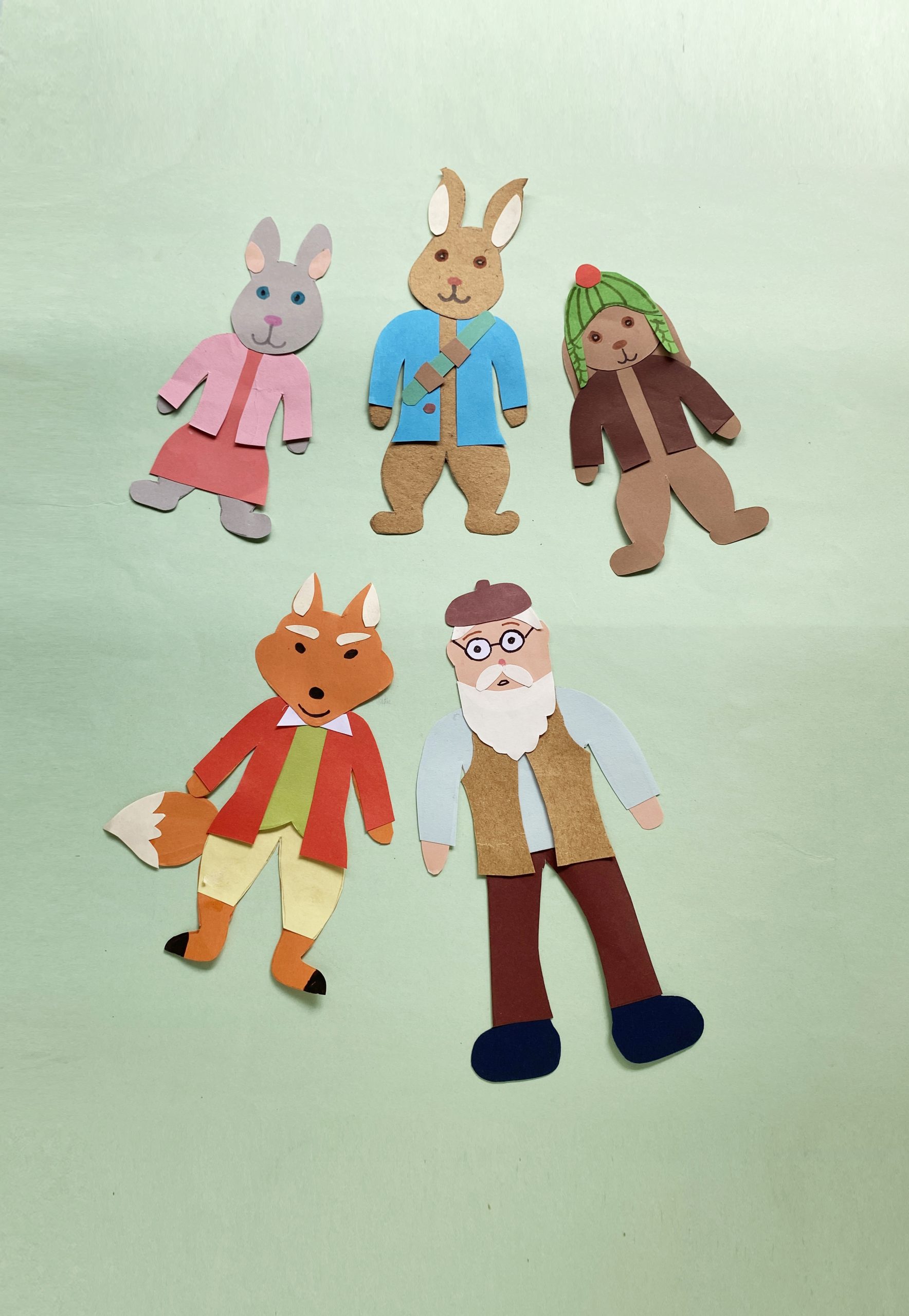 how to make Peter Rabbit puppets for kids