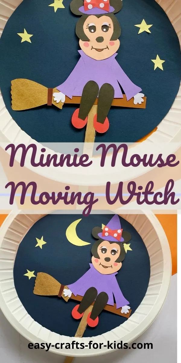 Minnie Mouse Halloween Craft with Paper Plate