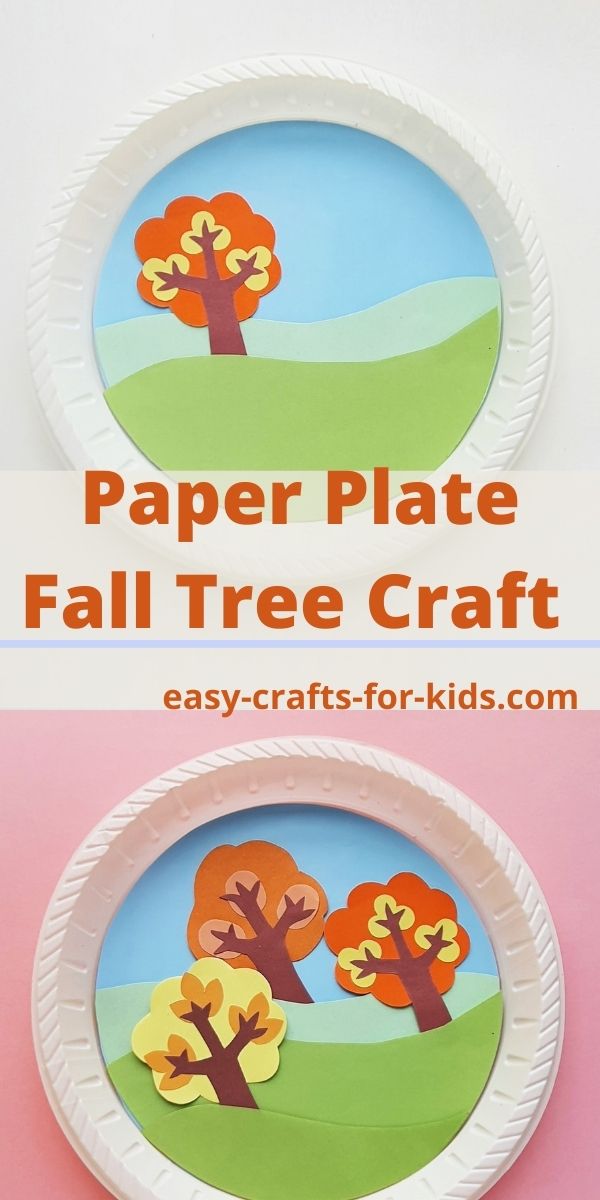 Paper Plate Fall Trees Craft