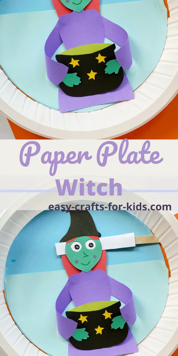 Paper Plate Witch with Rolling Eyes