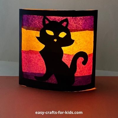 Cat Lantern Craft for Halloween