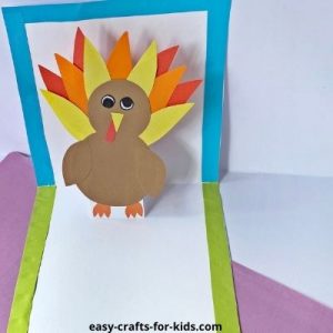 thanksgiving pop up card with turkey