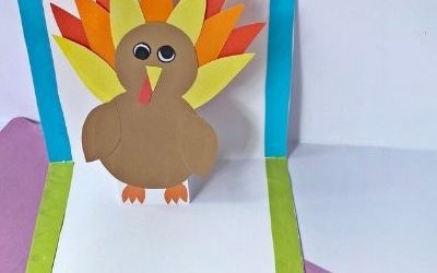 thanksgiving pop up card with turkey