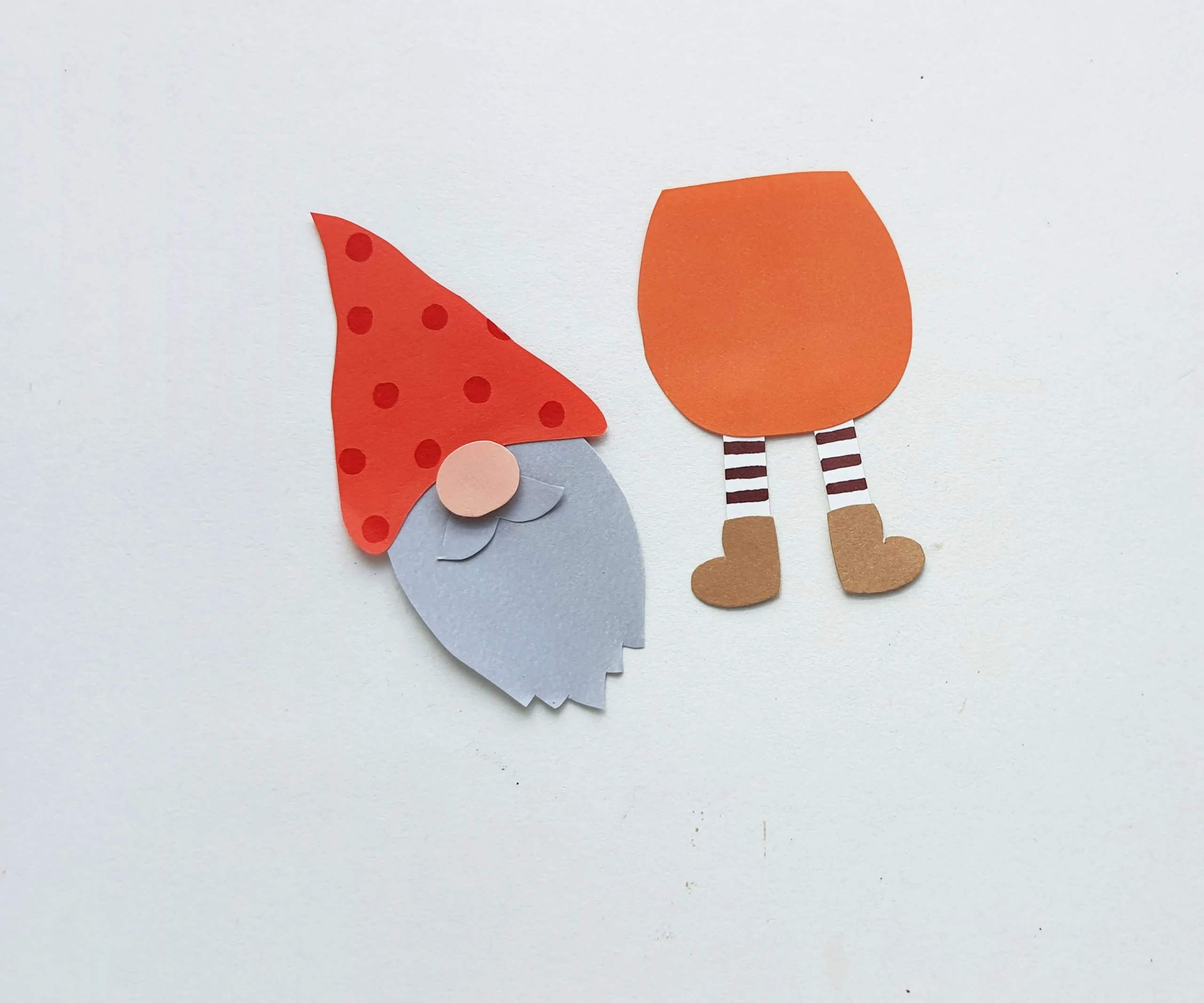 fall gnome paper craft step by step