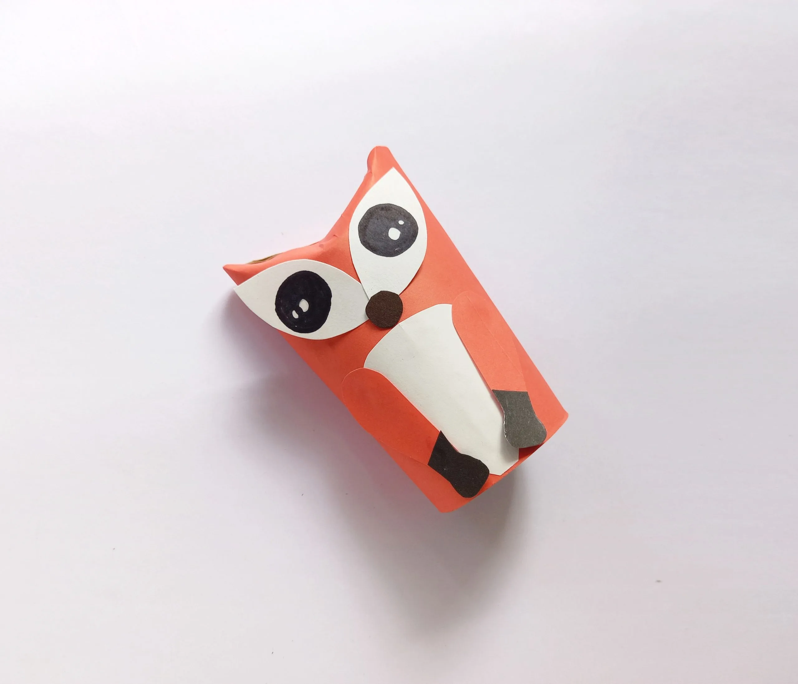 diy red fox paper roll craft for kids