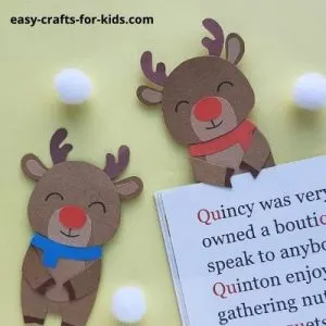 rudolph christmas bookmark craft